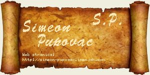Simeon Pupovac vizit kartica